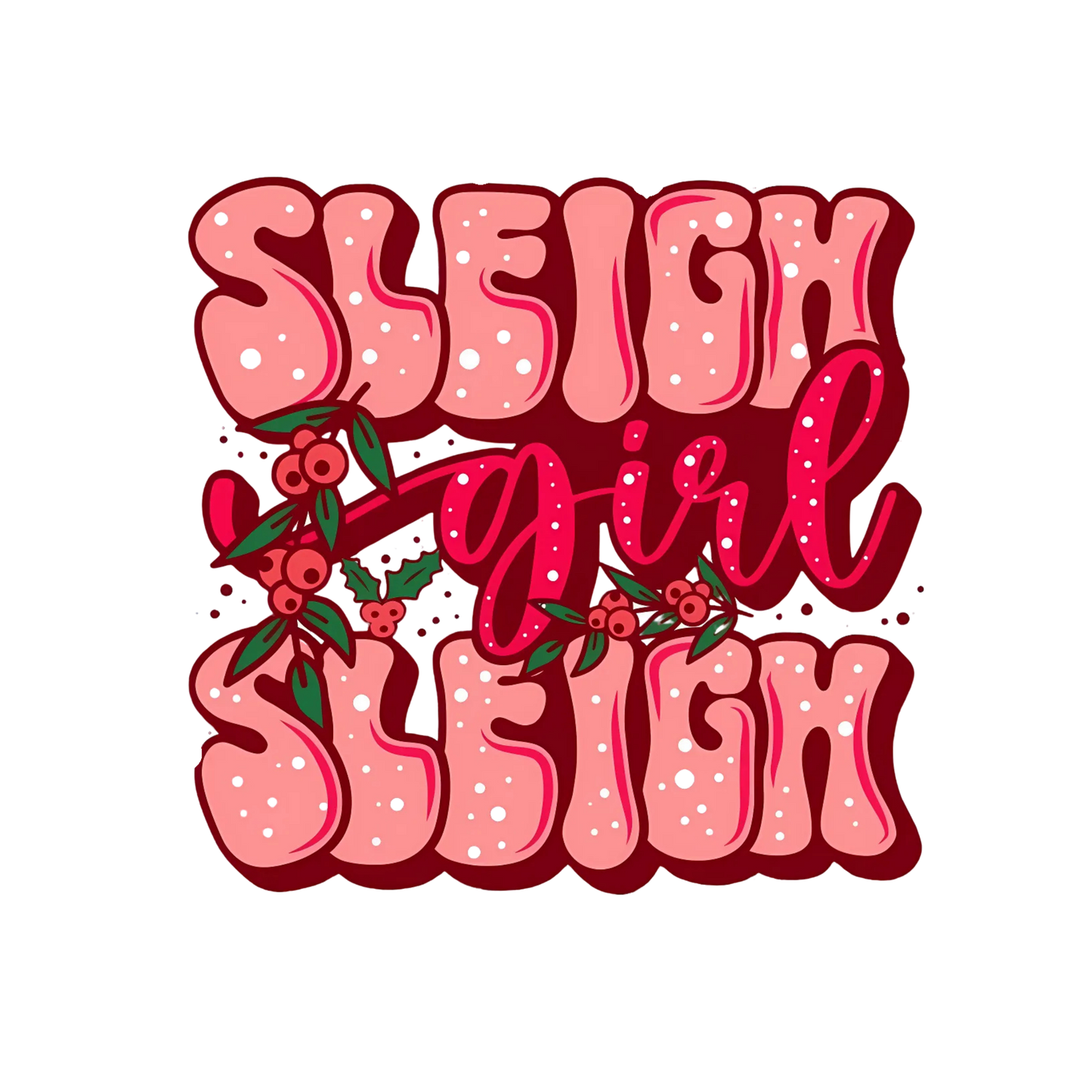 Bügelbild Sleigh Girl Sleigh