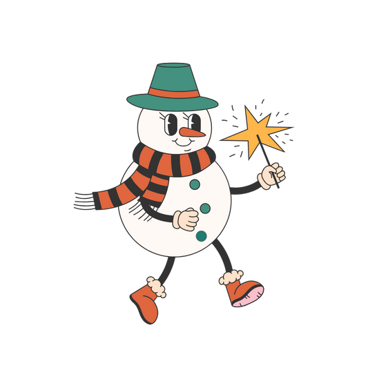 Bügelbild Schneemann