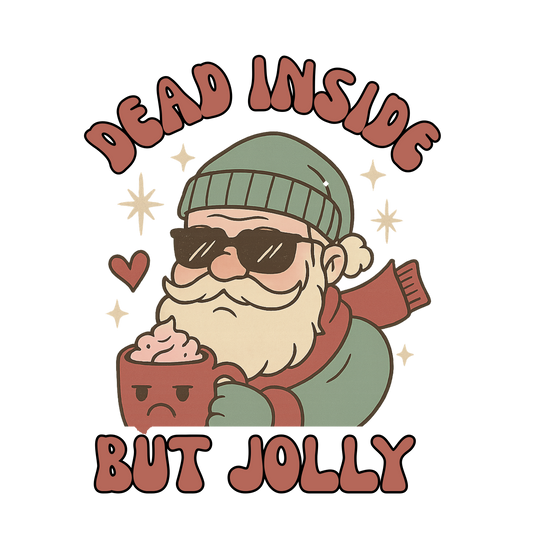 Bügelbild Dead inside but jolly