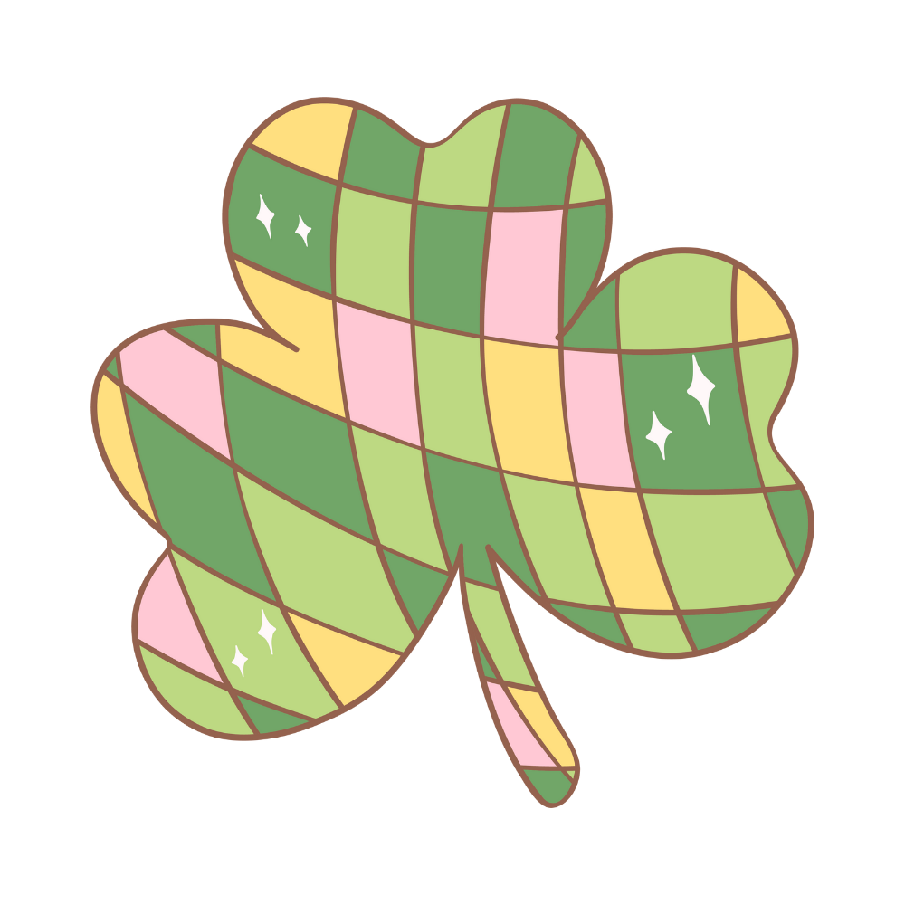 Bügelbild Kleeblatt