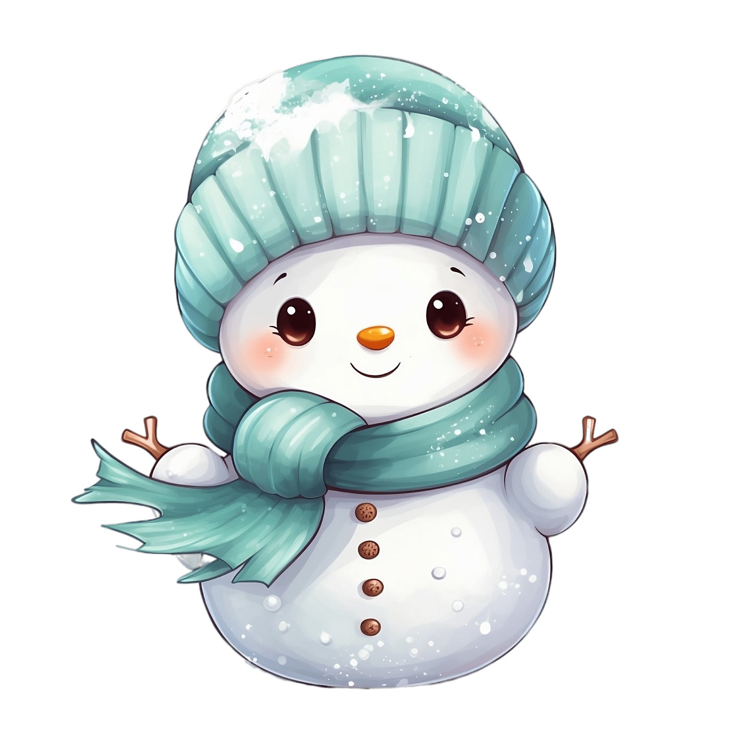 Bügelbild Schneemann