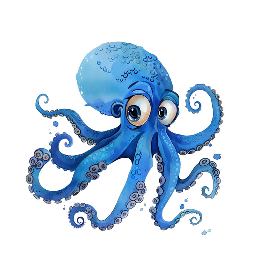 Bügelbild Tintenfisch
