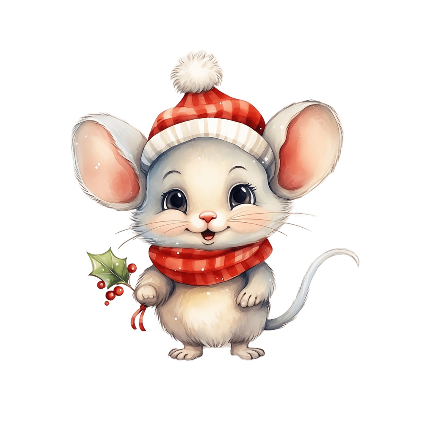 Bügelbild Weihnachtsmaus