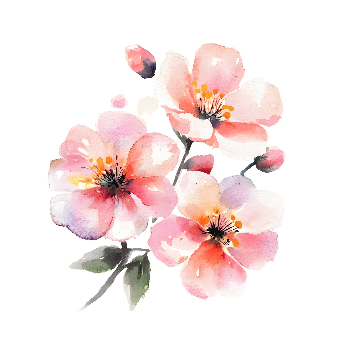 Bügelbild Rosa Blume