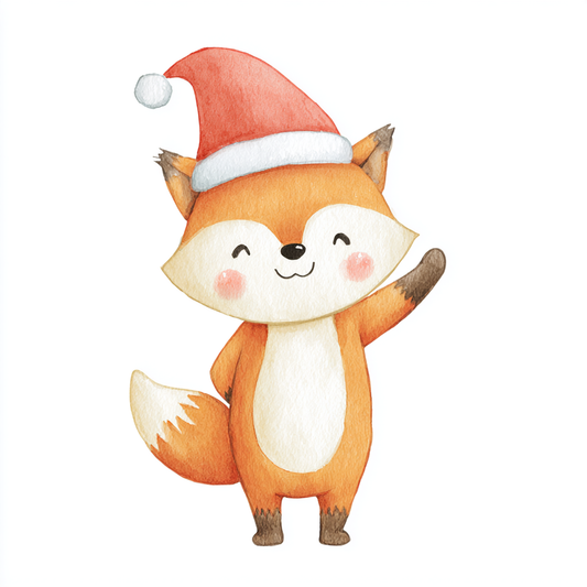 Bügelbild Fuchs Weihnachten