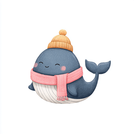 Bügelbild Wal Winter