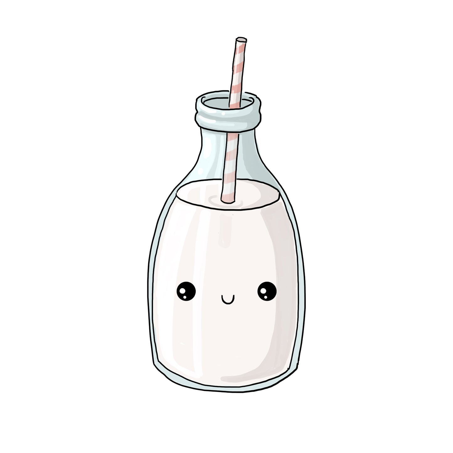 Bügelbild Milchflasche