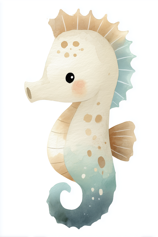 Bügelbild Seepferdchen