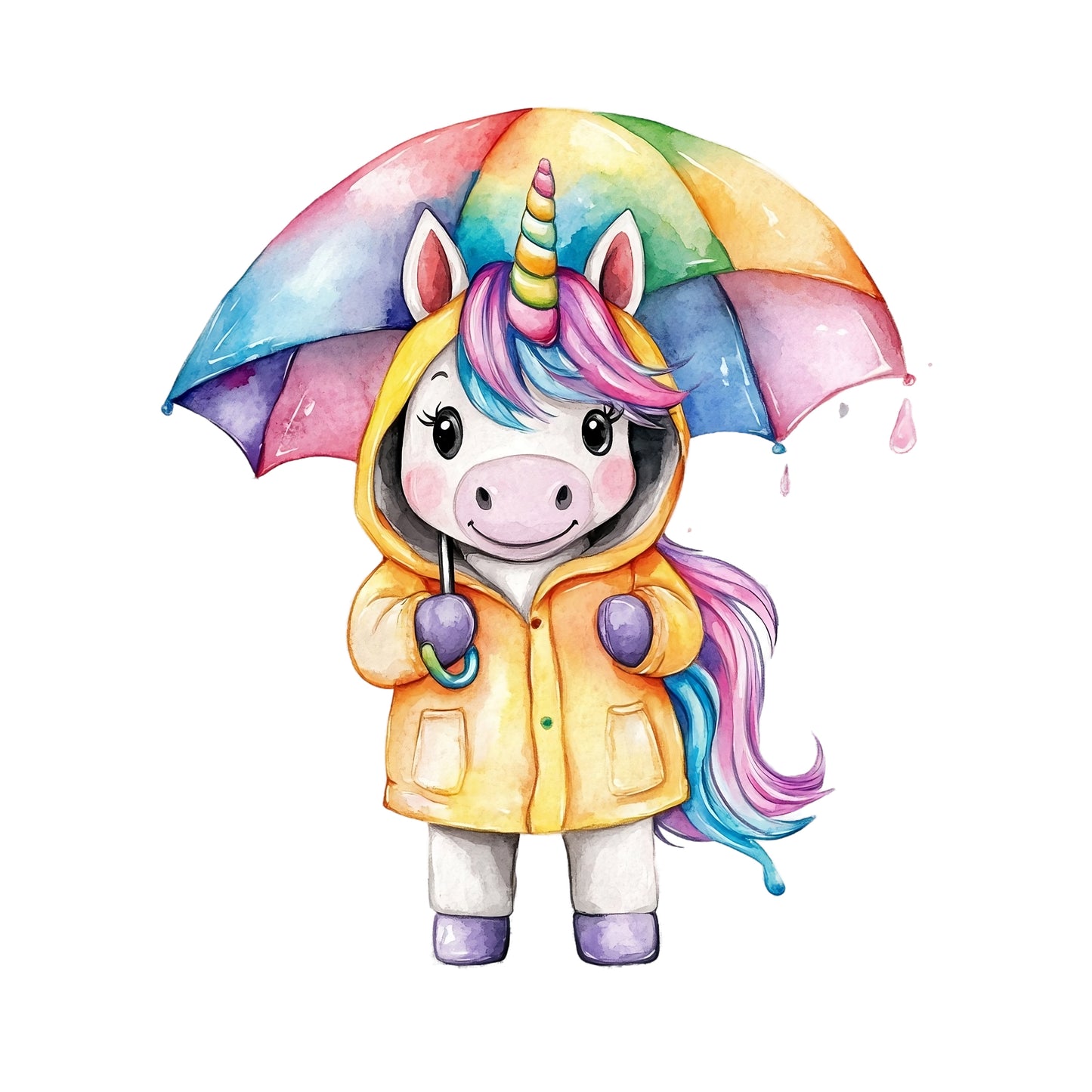 Bügelbild Regenbogen Einhorn