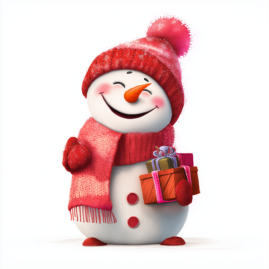 Bügelbild Schneemann