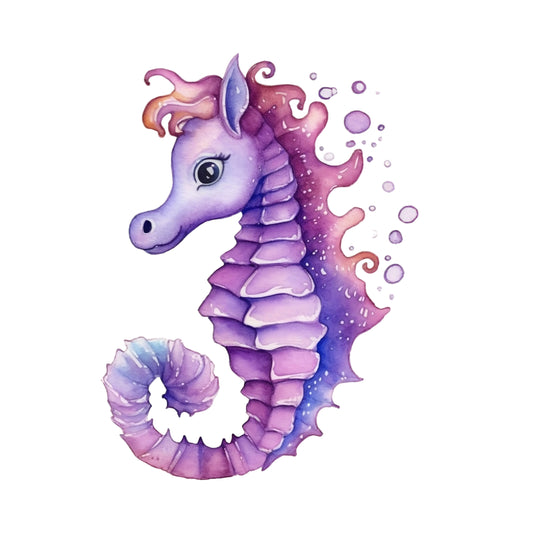 Bügelbild Seepferdchen