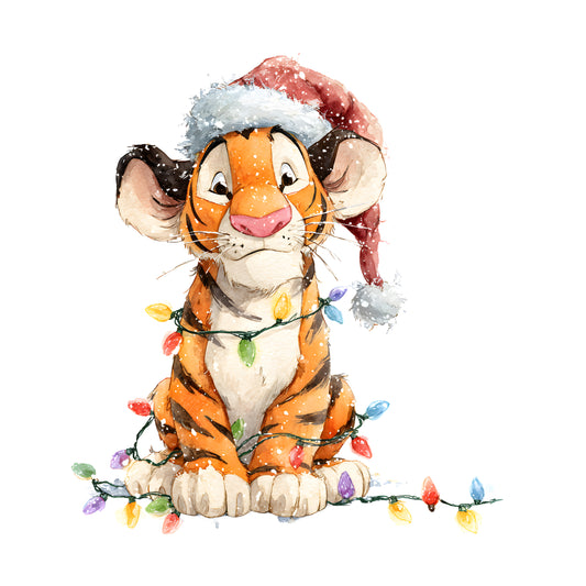 Bügelbild-Weihnachtstiger