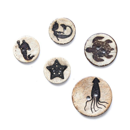 Set Kokosknopf Meeres Mix 20-30 mm