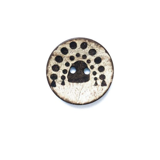 Set Kokosknopf Boho Regenbogen 30 mm