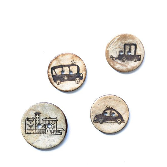 Set Kokosknopf Fahrzeuge Stadt City 25-30 mm