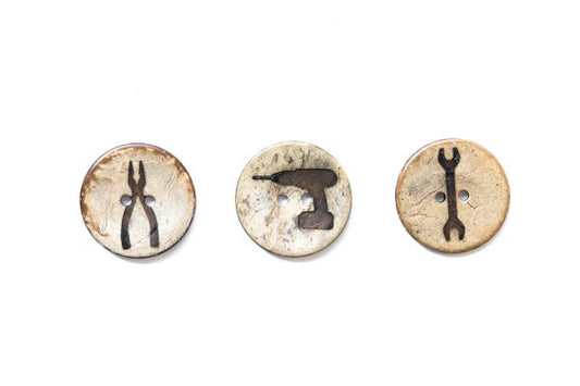 Set Kokosknopf Werkzeuge 25 mm