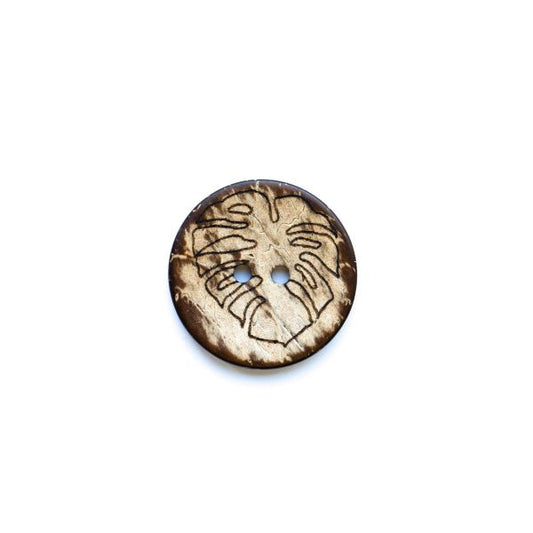 Set Kokosknopf Monstera Blatt 25 mm