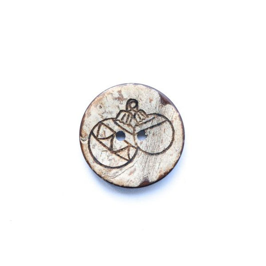 Set Kokosknopf Weihnachtskugeln 25 mm