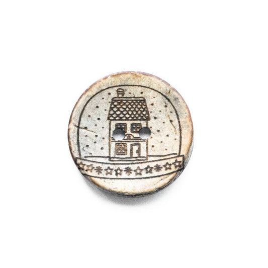 Set Kokosknopf Schneekugel 30 mm