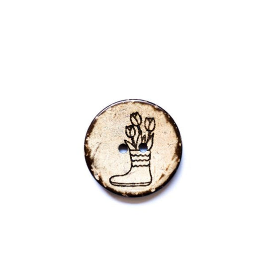 Set Kokosknopf Tulpenschuh 25 mm