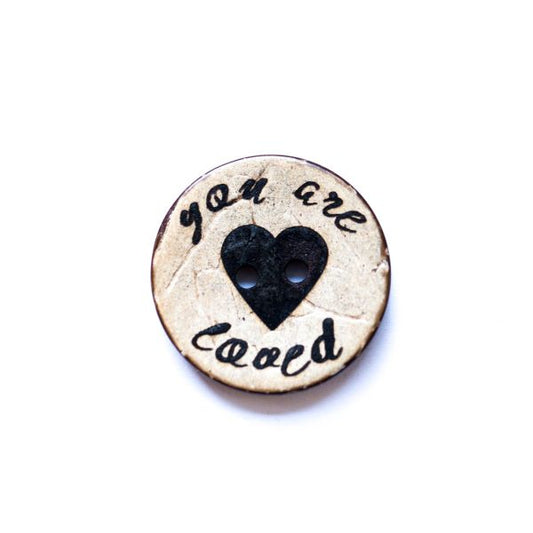 Set Kokosknopf You are loved 30 mm
