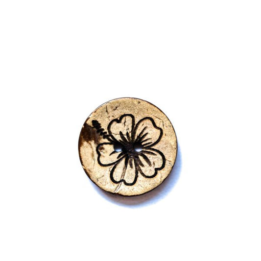 Set Kokosknopf Hibiskus 25 mm