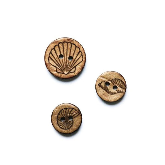 Set Kokosknopf Muschelmix 15-20 mm
