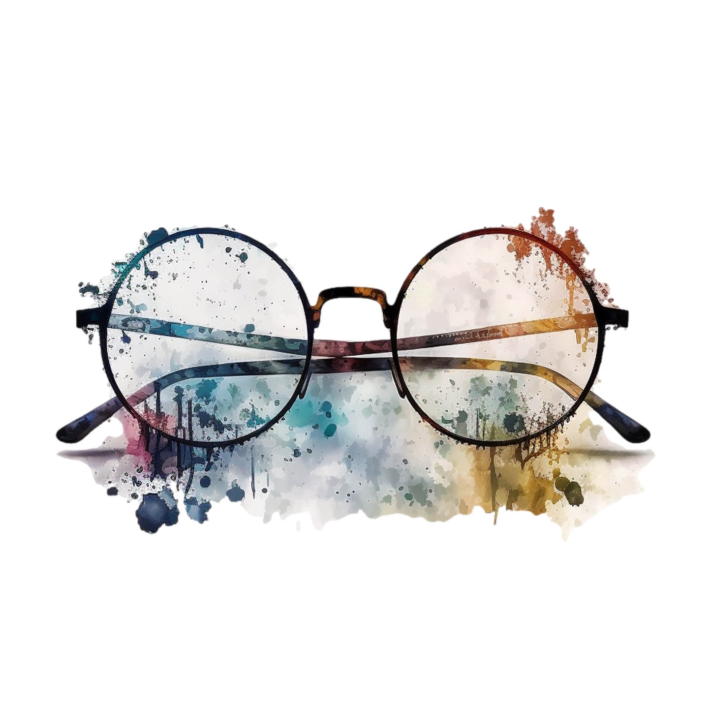 Bügelbild Brille