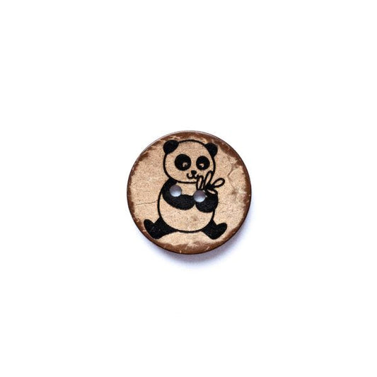 Set Kokosknopf Panda 25 mm