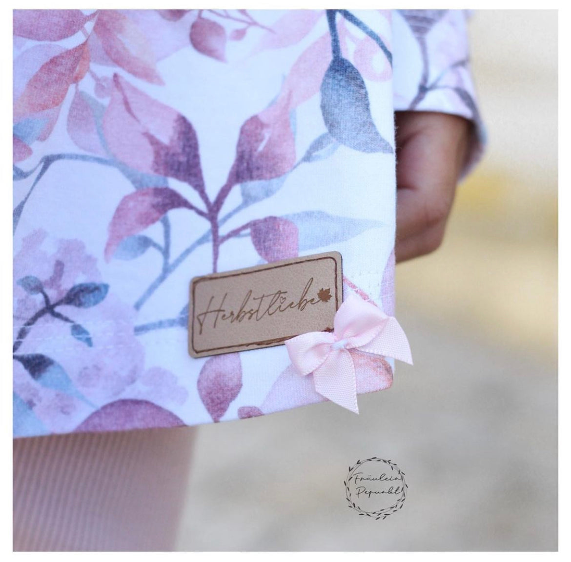 Kunstleder Patch mit Herbstliebe