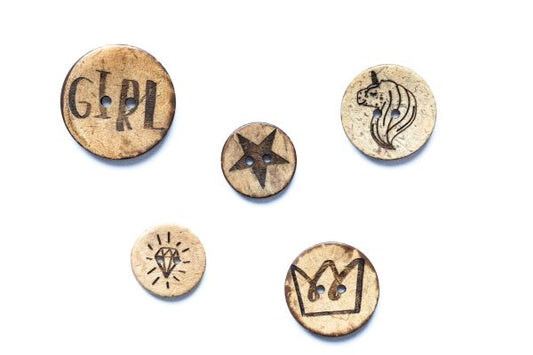 Set Kokosknopf Mädchen Girl Mix 20-30 mm