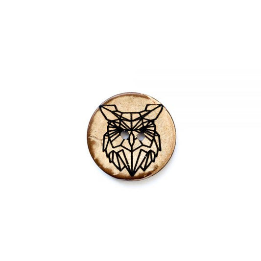 Set Kokosknopf Geometrische Eule 25 mm