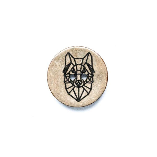 Set Kokosknopf Geometrischer Wolf 20 mm