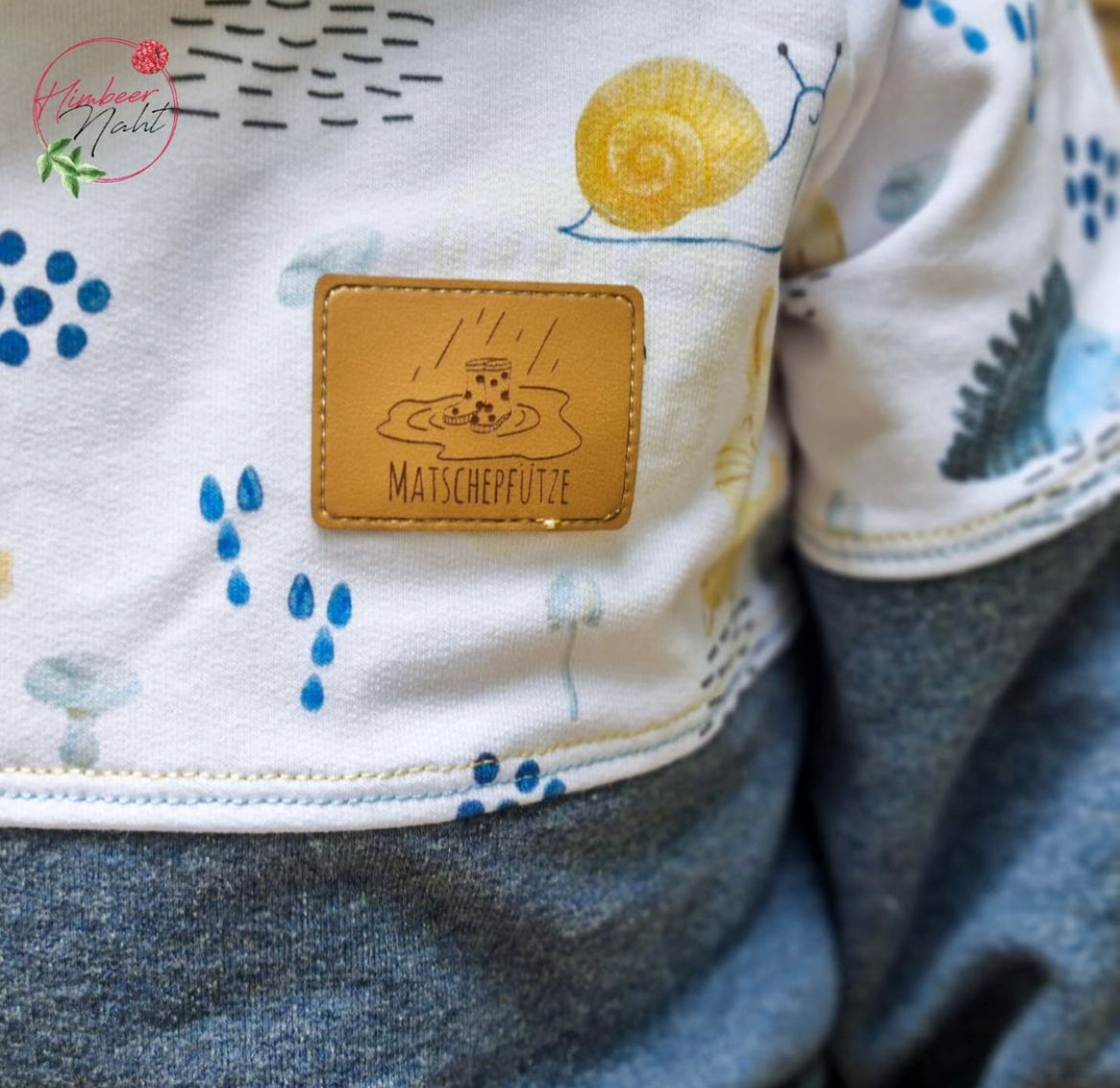 Kunstleder Patch mit Matschepfütze