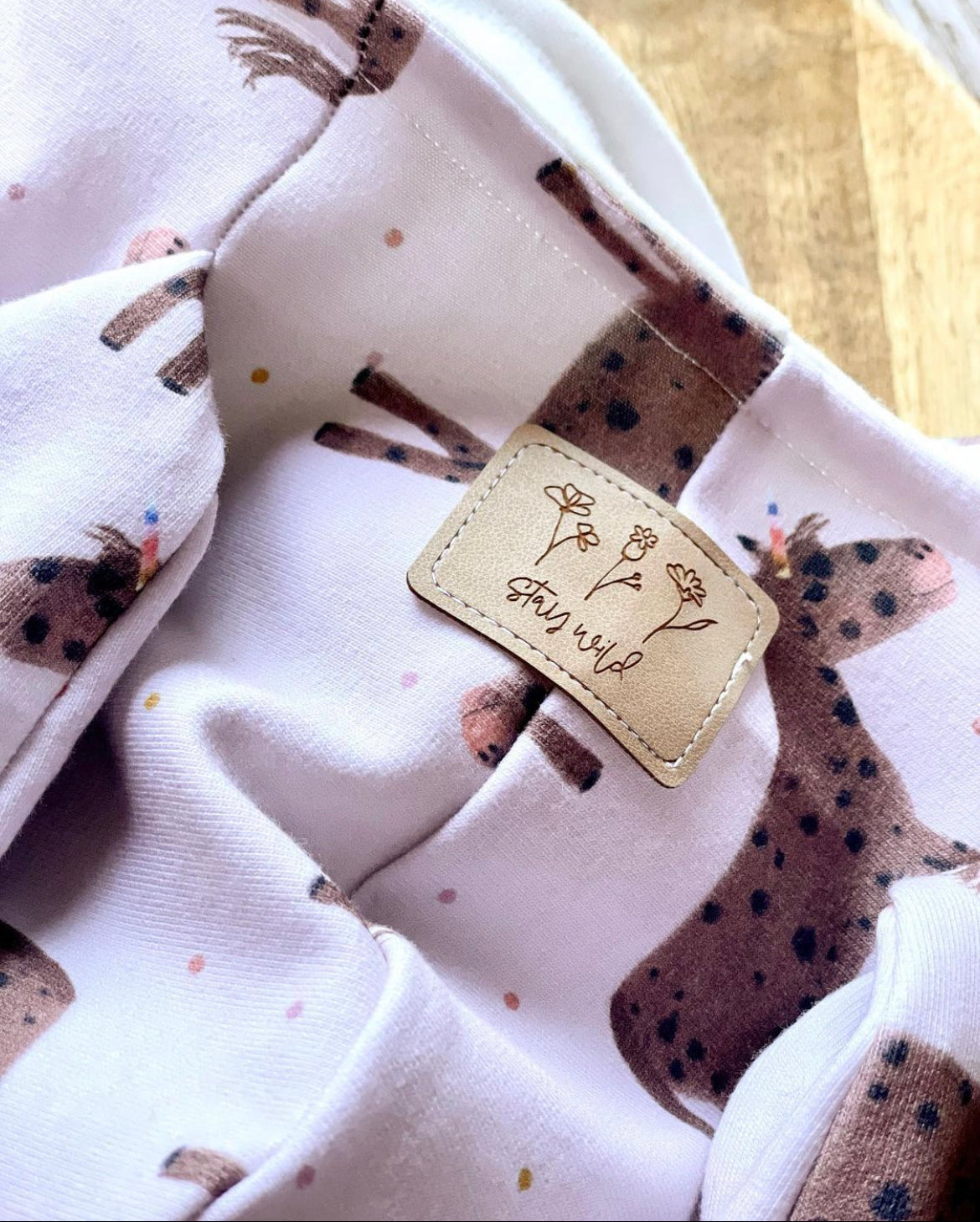 Kunstleder Patch mit stay wild