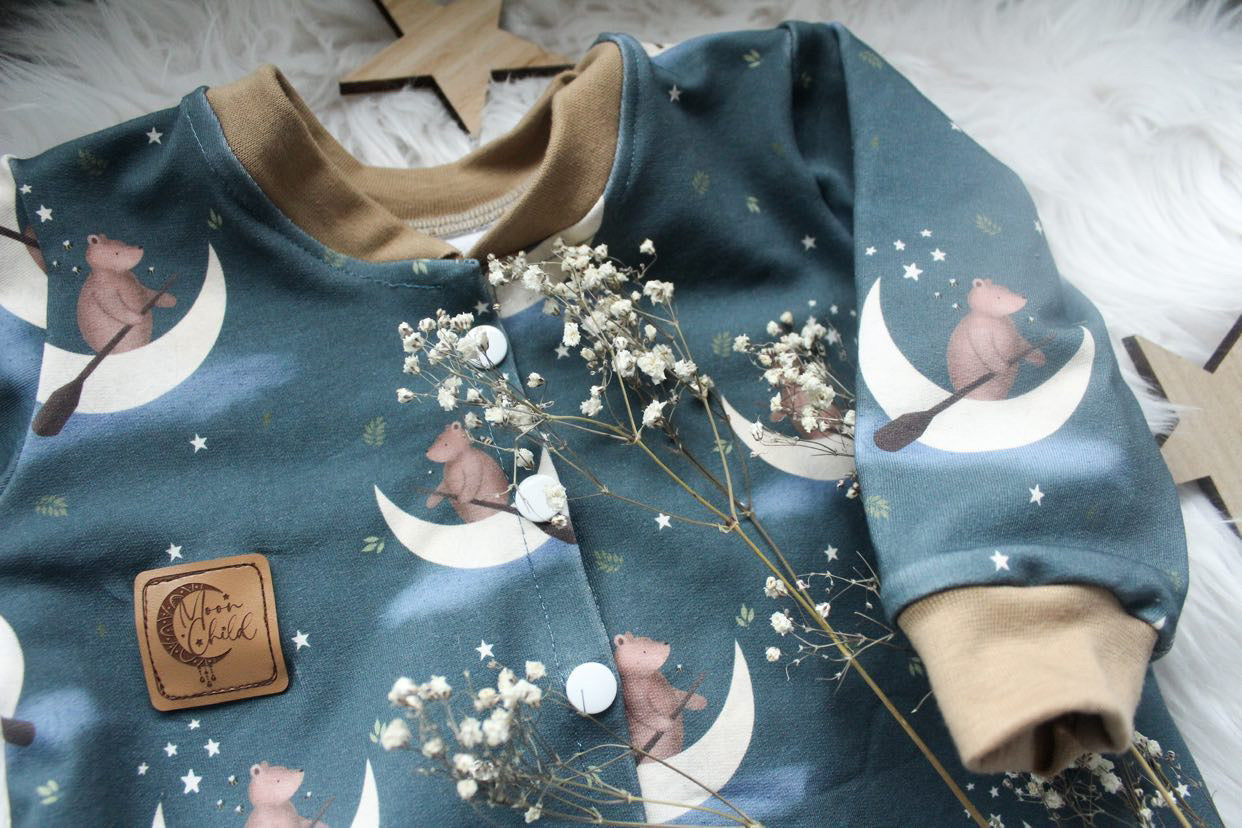 Kunstleder Patch mit Moon Child
