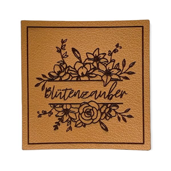 Kunstleder Patch Blütenzauber