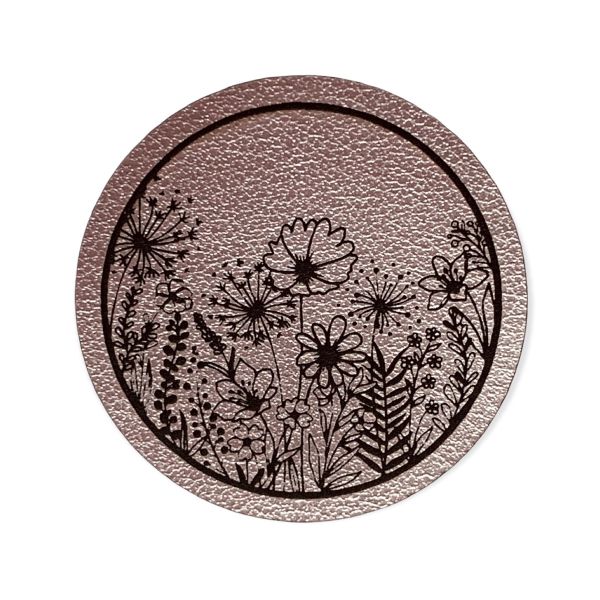 Kunstleder Patch Blumenwiese