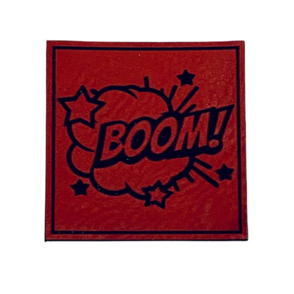 Kunstleder Patch Boom Comic