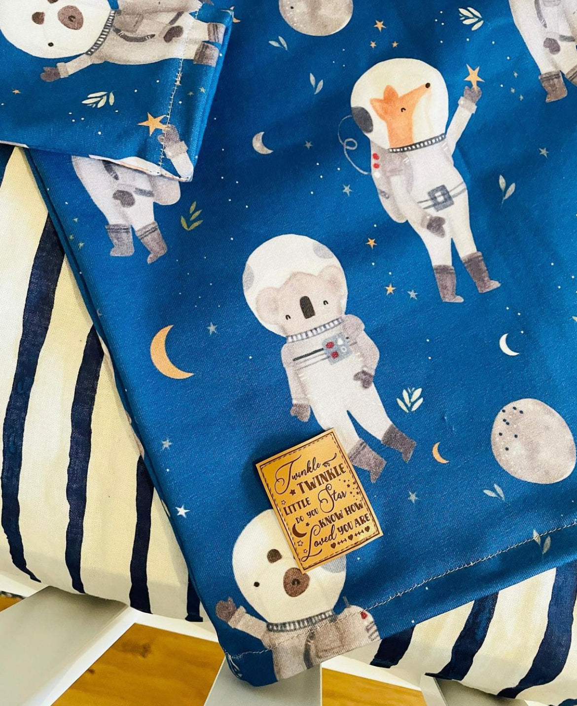 Kunstleder Patch mit Twinkle Little Star