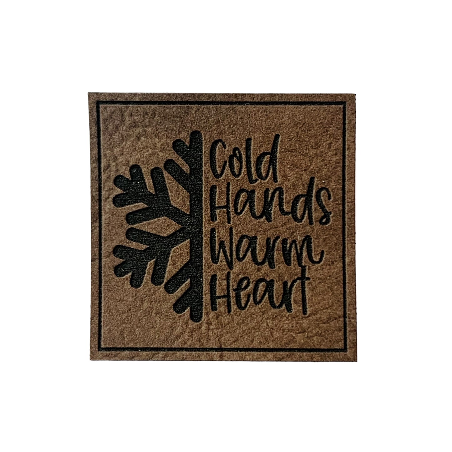 Kunstleder Patch Cold hands warm heart