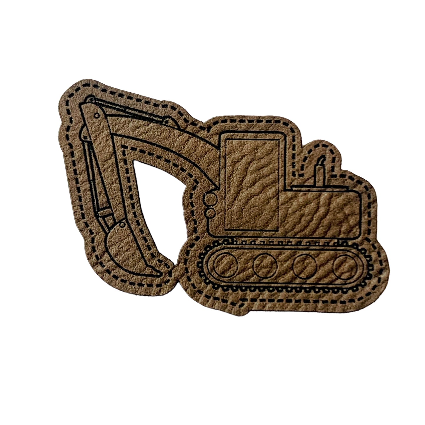 Kunstleder Patch Bagger Baustelle Fahrzeug
