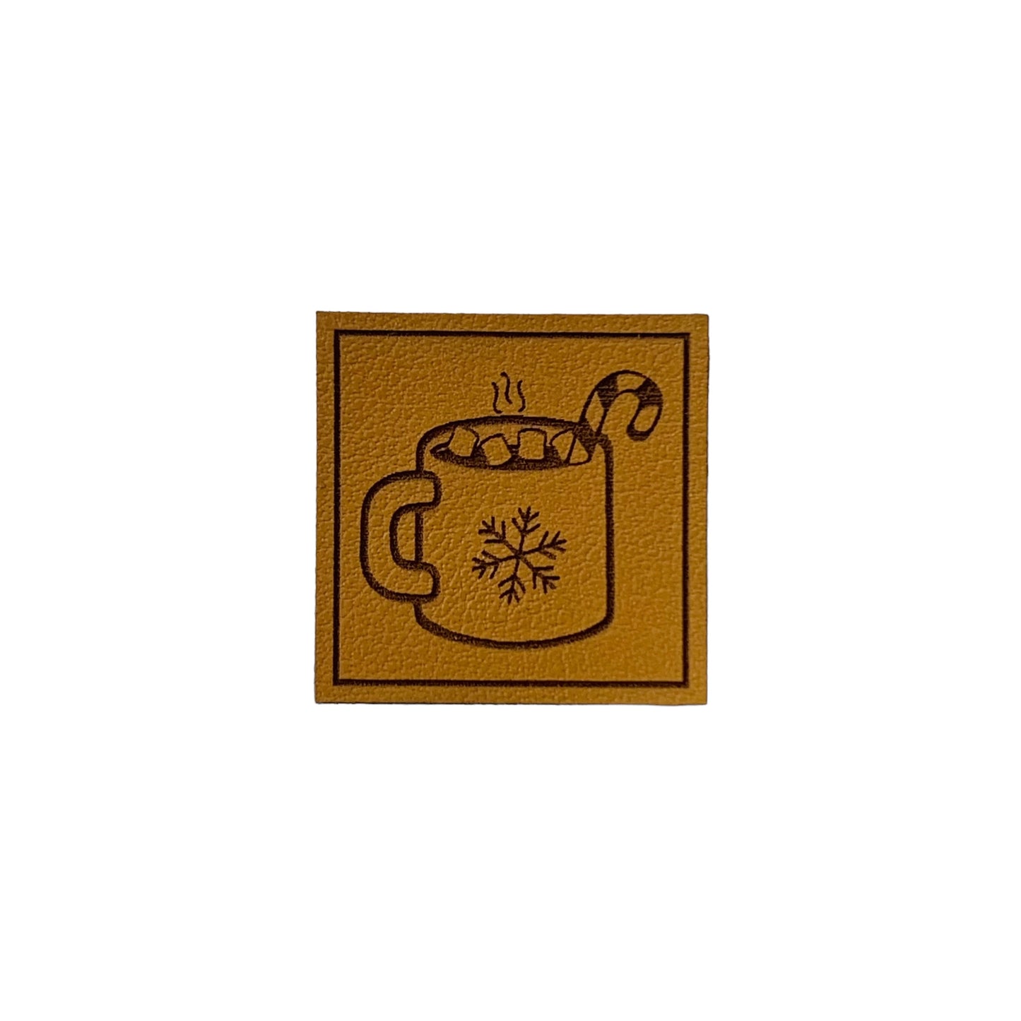 Kunstleder Patch Hot chocolate Marshmellow