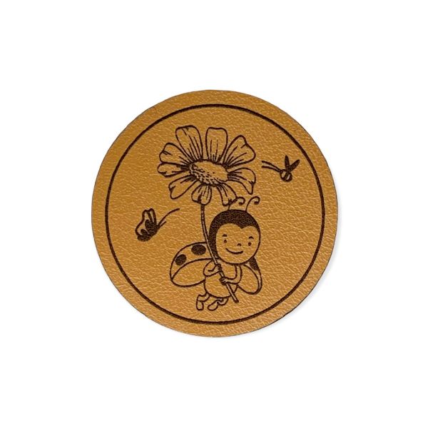 Kunstleder Patch Marienkäfer