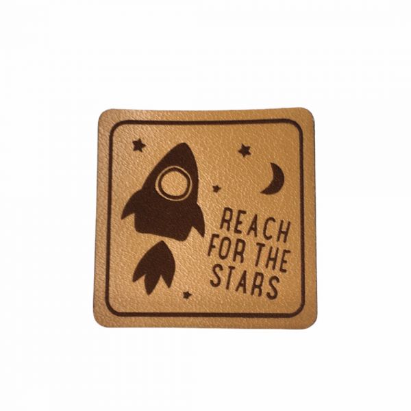 Kunstleder Patch mit Reach for the stars