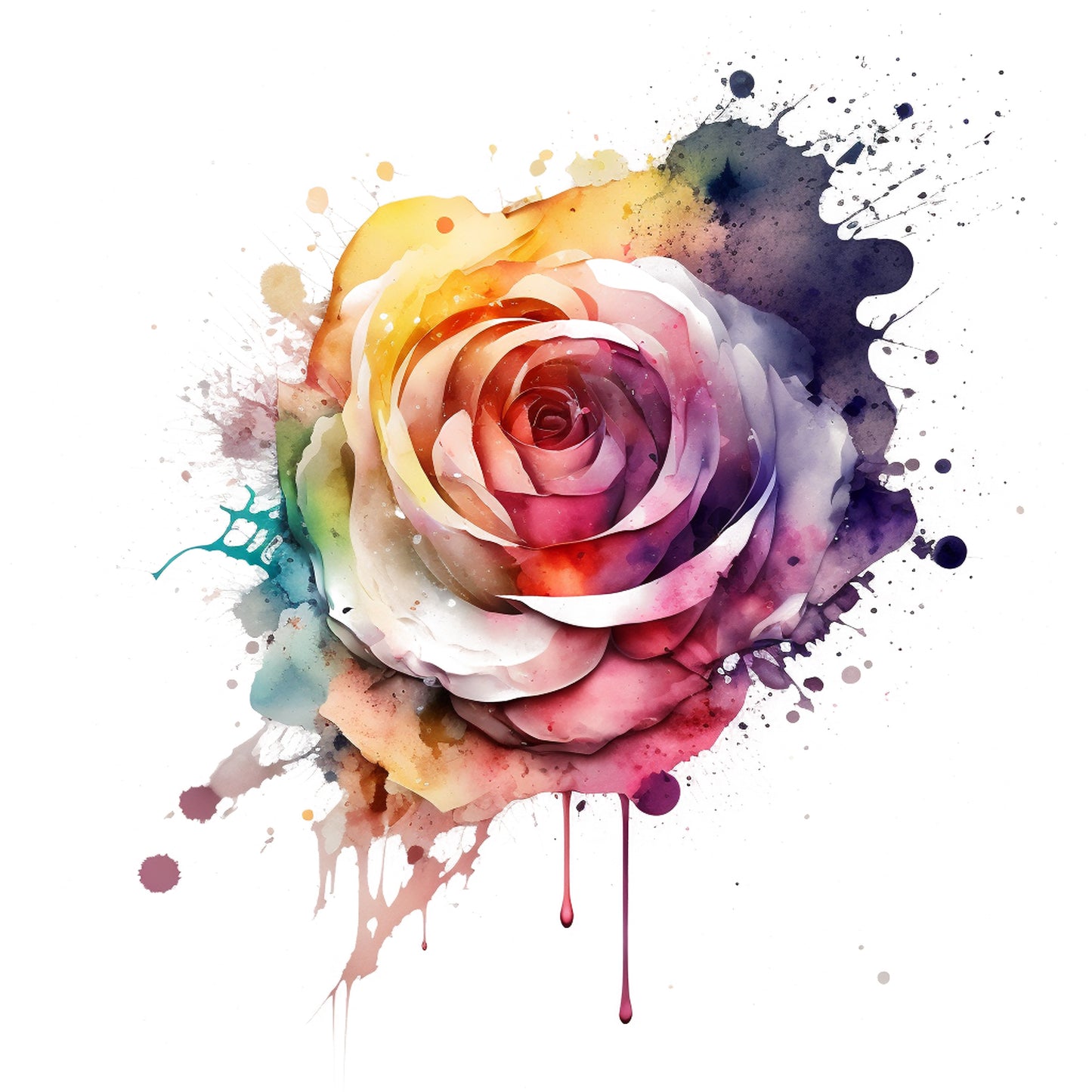 Bügelbild Rose