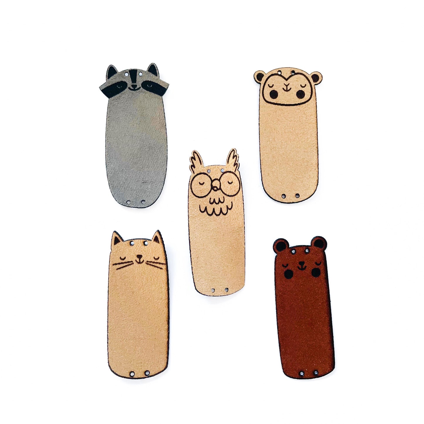 Kunstleder Patch Animals gefalzt