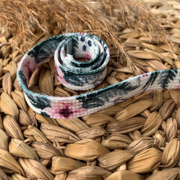 Bedruckte Kordel mit "Blüten"