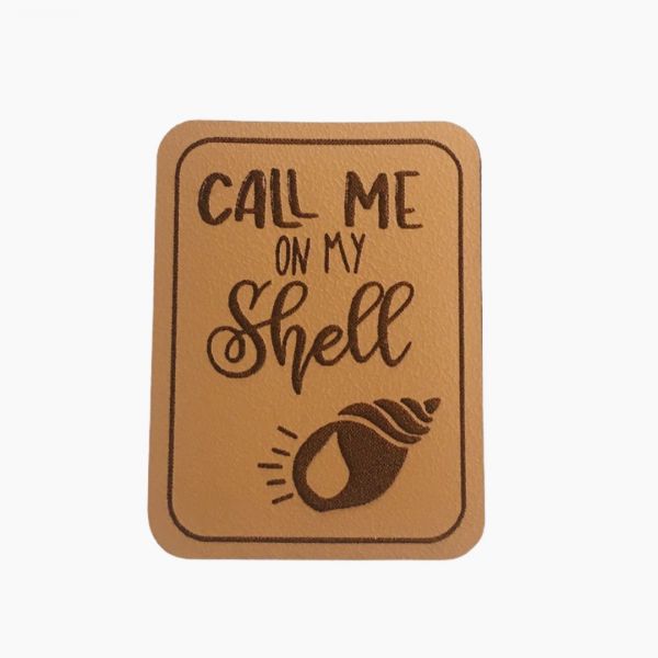Kunstleder Patch mit Call me on my shell
