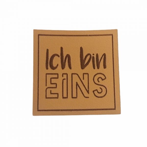 Kunstleder Patch mit Ich bin Eins